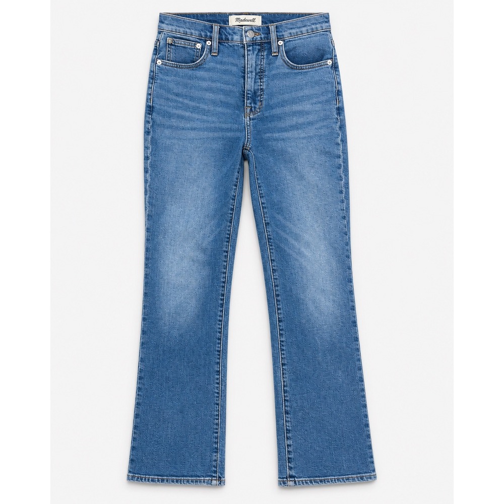 Madewell Slim Demi Boot Jeans Womens 23 Blue Wash High Rise Stretch Denim